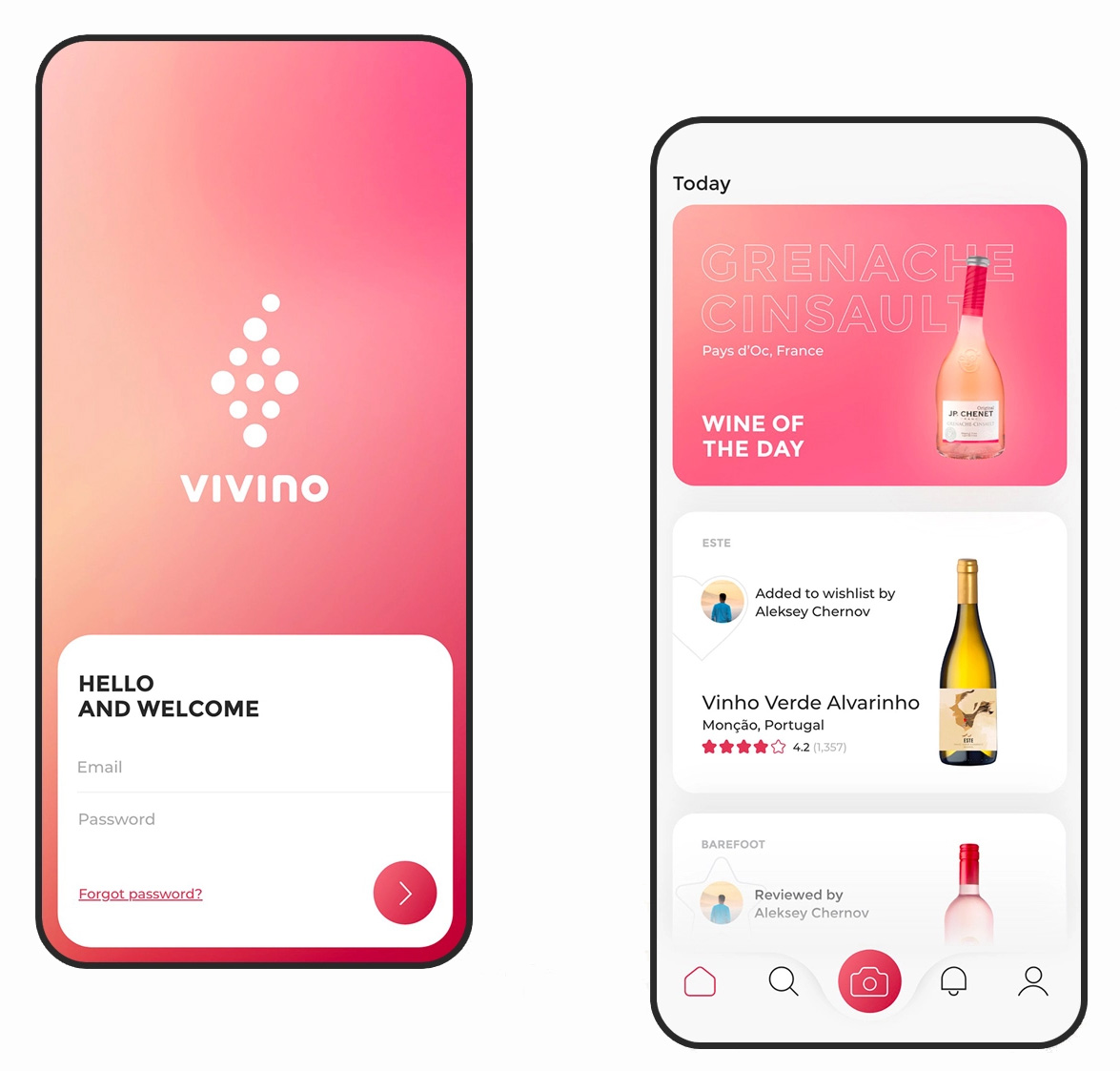 Wine ecommerce mobile mock up